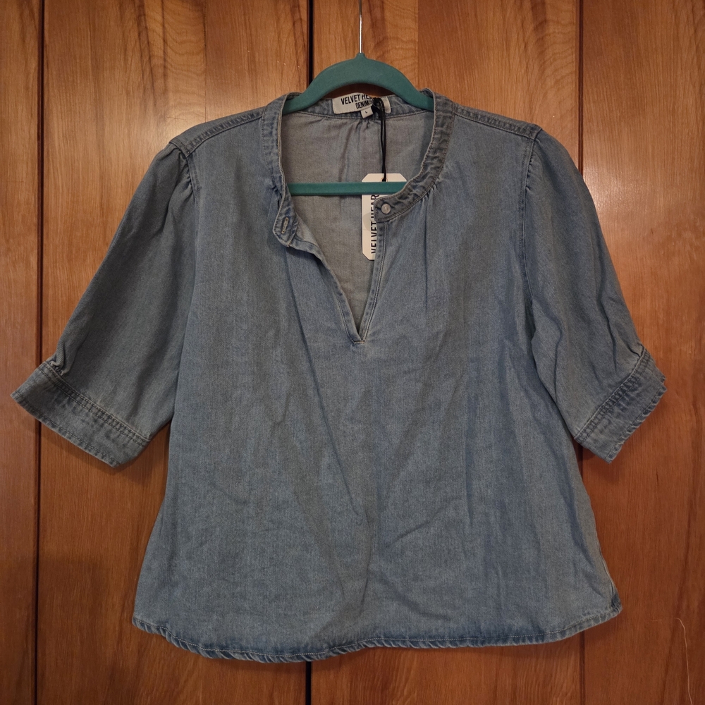 Velvet Heart Women's Blue Denim Top